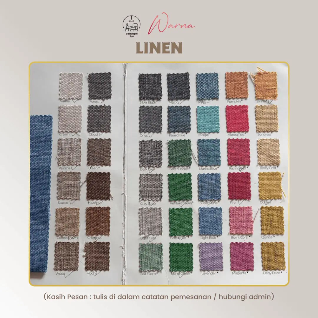 Katalog warna Linen Canape Shop